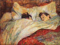 The bed, Henri De Toulouse-Lautrec